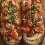 Bruschetta de Ajo Asado y Tomate: Un Clásico Italiano Lleno de Sabor Bruschetta de Ajo Asado y Tomate: Un Clásico Italiano Lleno de Sabor