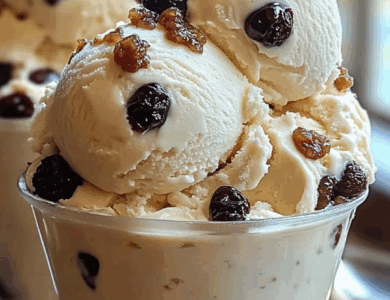 Helado De Ron Y Pasas