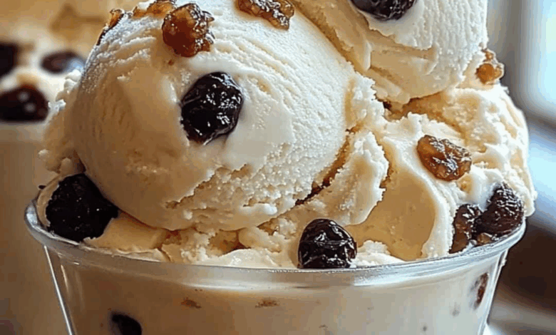 Helado De Ron Y Pasas