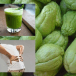 Agua de chayote y jugo de chayote