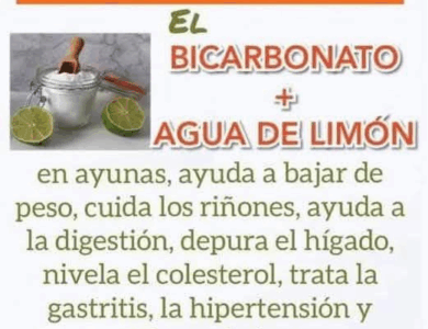 Bicarbonato de Sodio con Limón: ¿Para qué sirve y cómo tomarlo? Bicarbonato de Sodio con Limón: ¿Para qué sirve y cómo tomarlo?