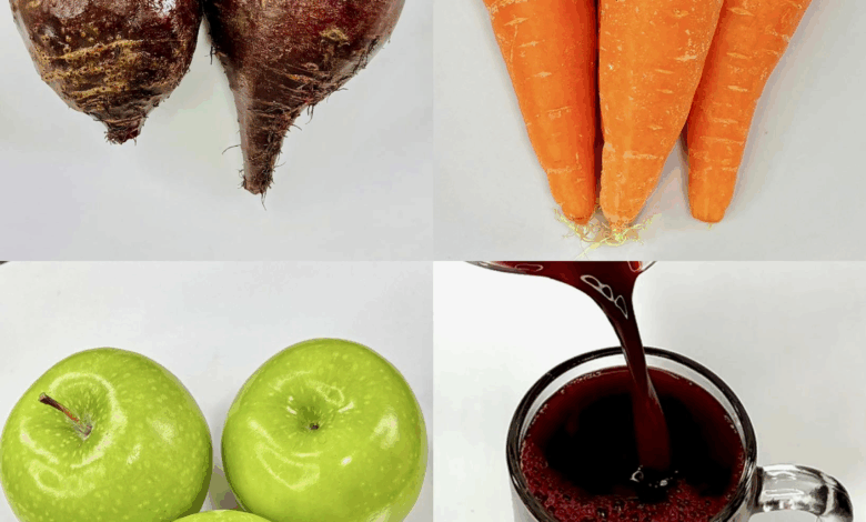 Jugo energético de remolacha, zanahoria y avena