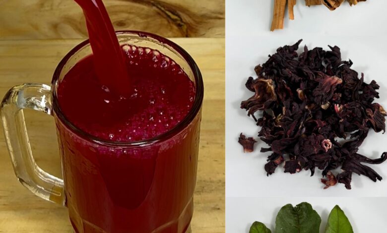 Infusión de Guanábana, Flor de Jamaica y Canela