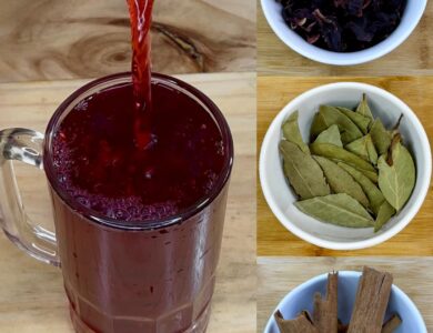 Té de Flor de Jamaica con Laurel y Canela Té de Flor de Jamaica con Laurel y Canela