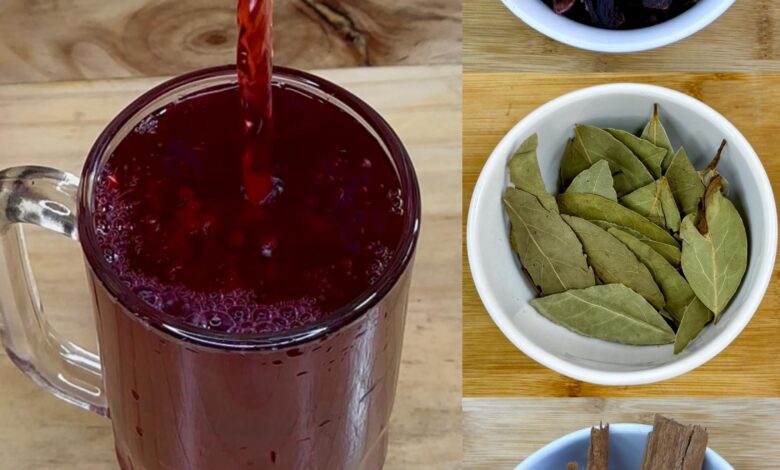 Té de Flor de Jamaica con Laurel y Canela