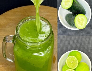 Jugo natural de pepino y limón Jugo natural de pepino y limón