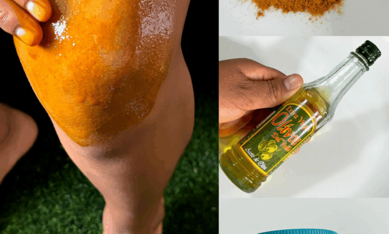 Crema Casera de Cúrcuma y Café para Dolores de Rodillas y Espalda