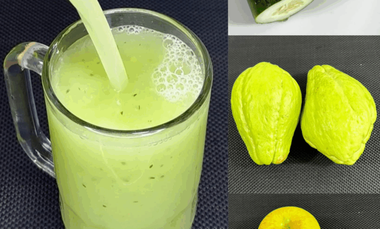 Jugo Natural de Chayote, Pepino y Manzana Verde: Frescura, Fibra y Bienestar en un Vaso
