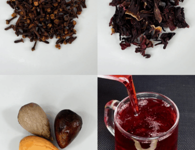 Infusión natural de semilla de aguacate con jamaica y clavos Infusión natural de semilla de aguacate con jamaica y clavos