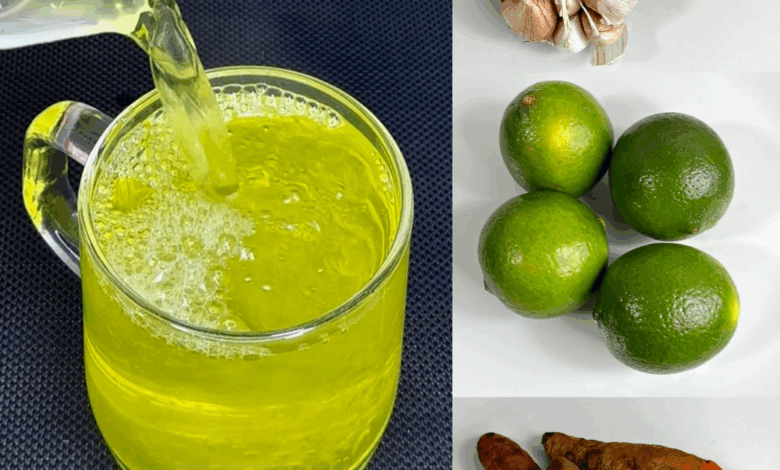 Infusión casera de ajo, limón y cúrcuma