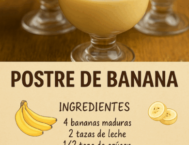 Postre cremoso de banana: fácil, delicioso y sin horno