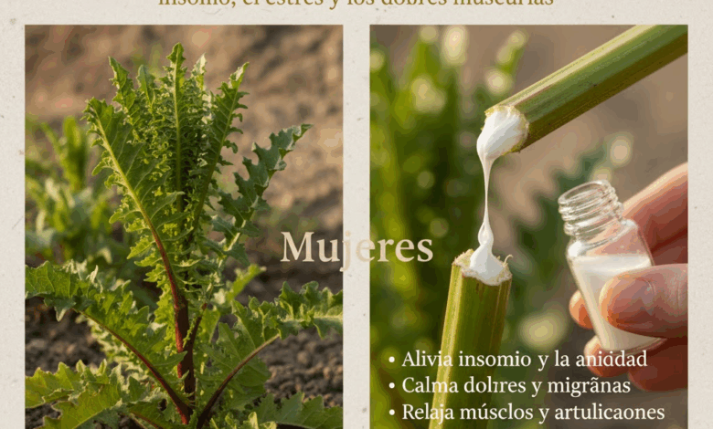 Lechuga Silvestre: El Remedio Natural para Dormir Mejor, Calmar el Estrés y Aliviar el Dolor
