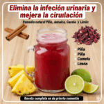 Bebida natural para la infección urinaria, la circulación y los dolores articulares
