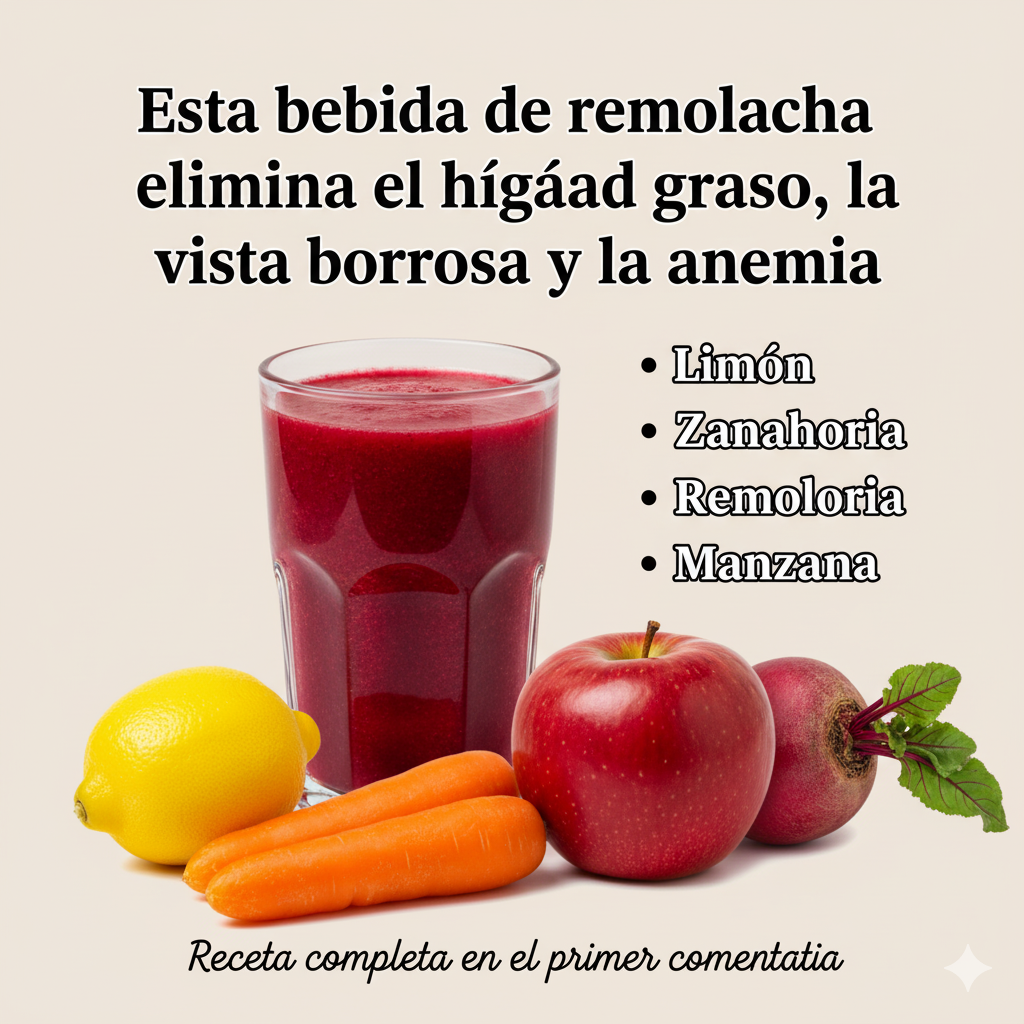 Batido natural para limpiar el hígado graso, mejorar la vista y combatir la anemia